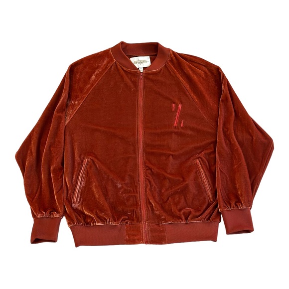 Daya by Zendaya Jackets & Blazers - Daya by Zendaya Burnt Orange Velour Track Jacket Full Zip - Size S